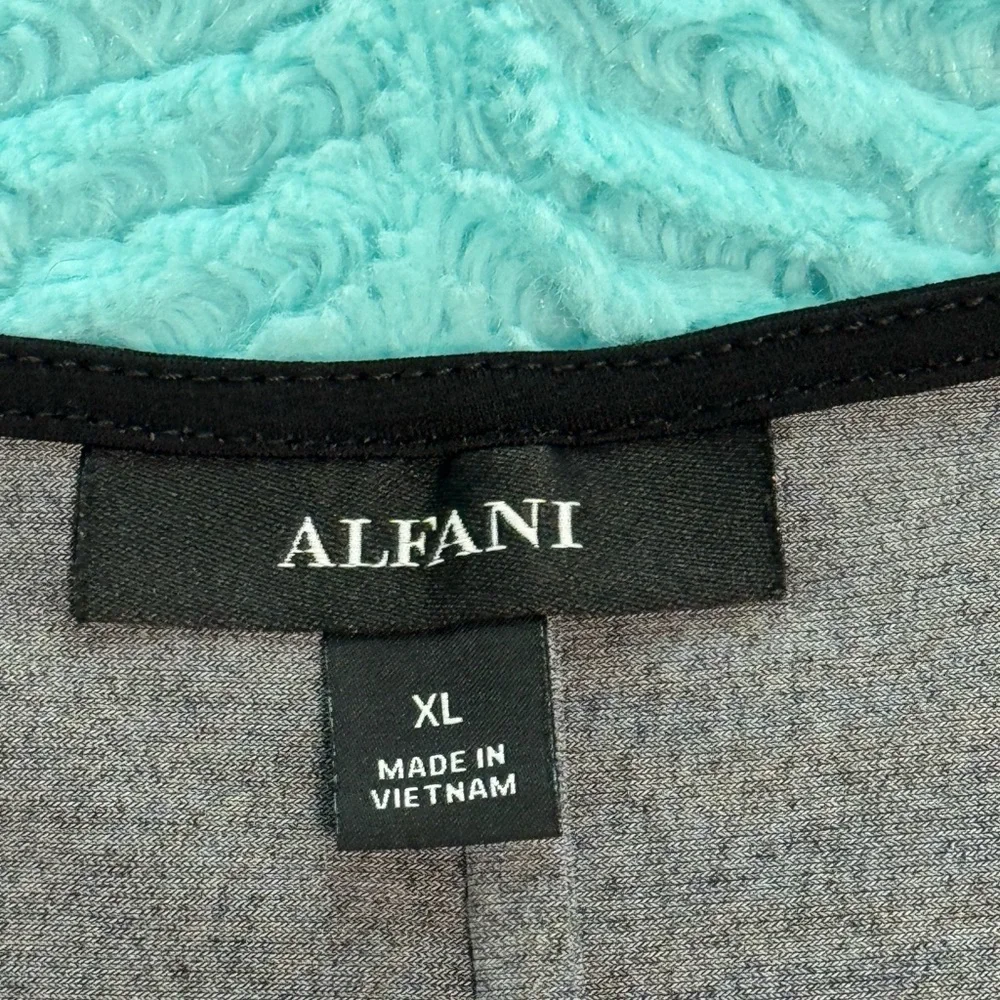 Alfani Black Polka Dot Short Sleeve Top - Picture 5 of 8